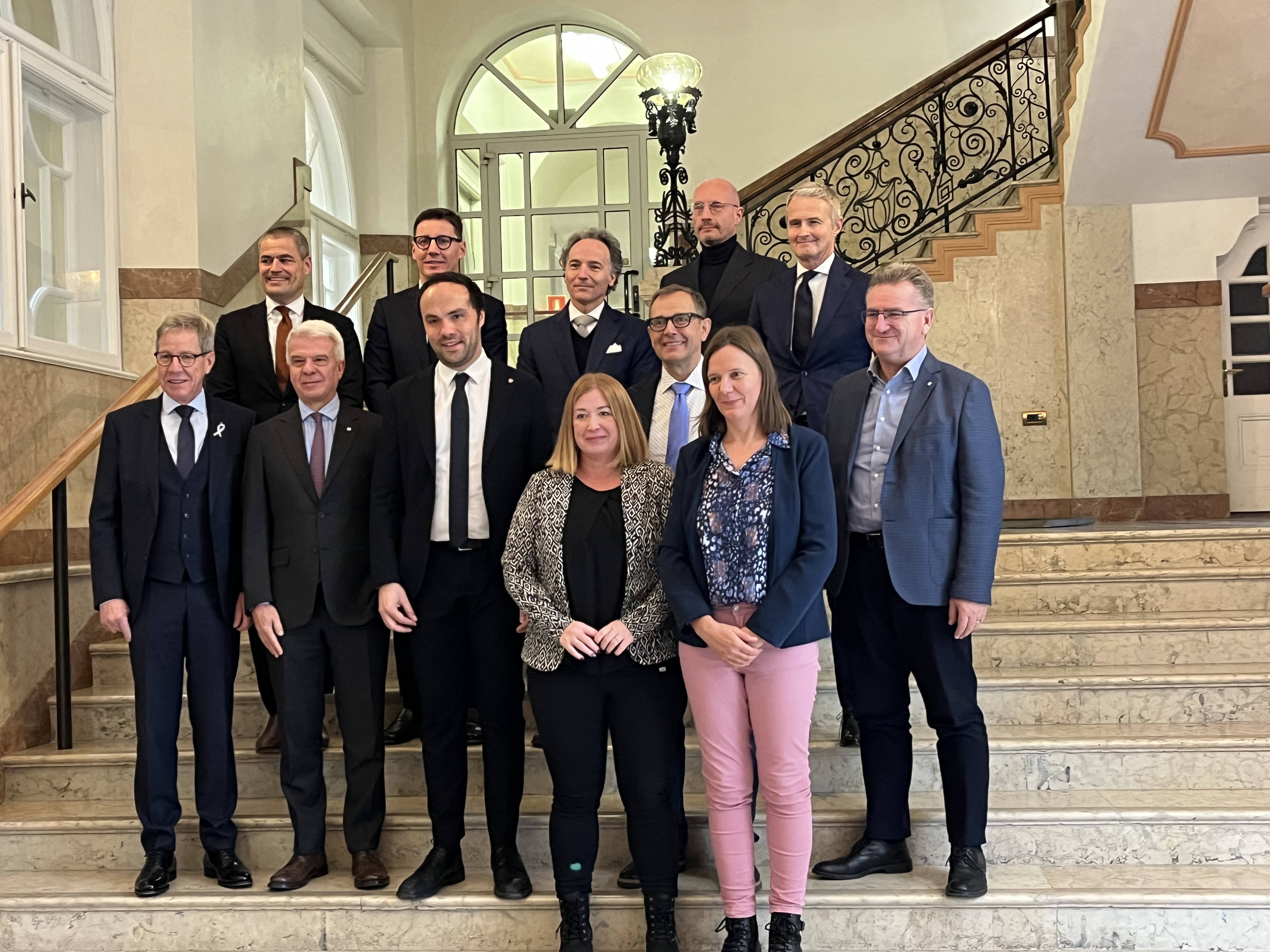 Assessore Achammer, dott. Schöpf, Sergio Lovecchio.